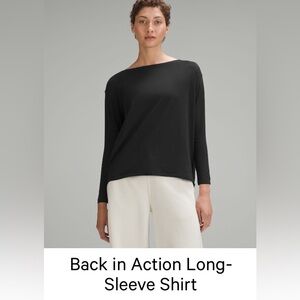 Lululemon Back in action long sleeve tee shirt